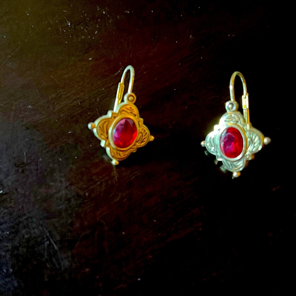 Red Stone Earrings
